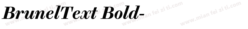 BrunelText Bold字体转换